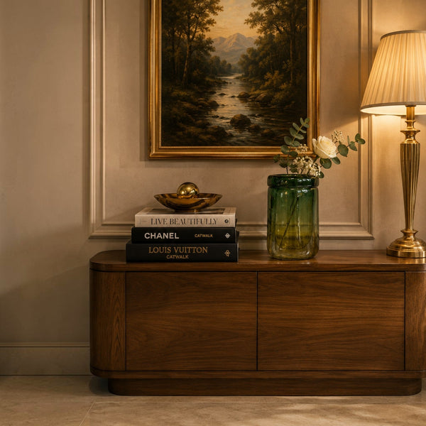 Original Olive Green Textured Glass Vase