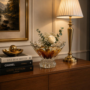 Strata Amber Multicolor Beaded Glass Vases