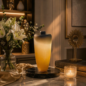 Modern Mustard Italian Glass Vase
