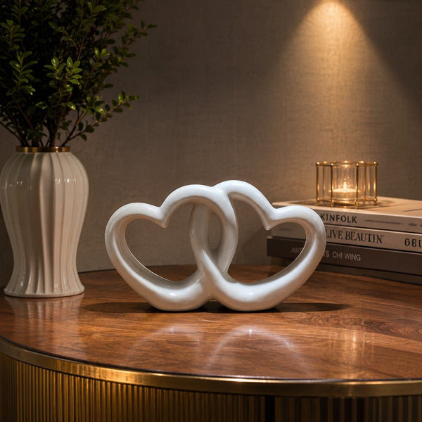 Interlocking Heart Loop Sculpture