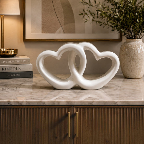 Interlocking Heart Loop Sculpture