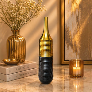 Modern Ribbed Decorative Floor Vases