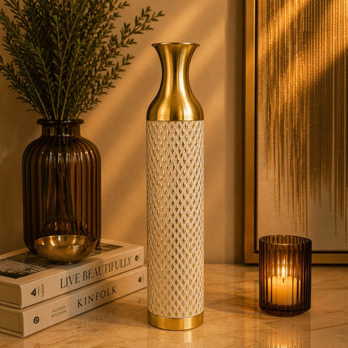 Luxury Diamond Pattern Decorative Floor Vases