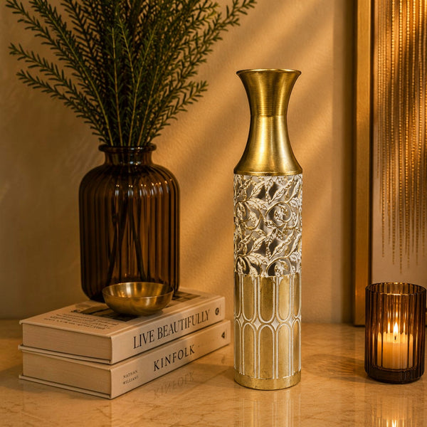Luxury Textured Gold Decorative Floor Vases