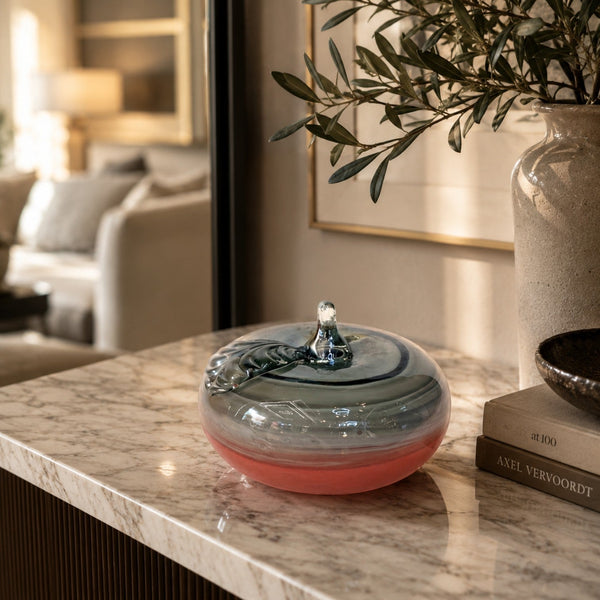 Decorative Glass Apple Table Sculptures