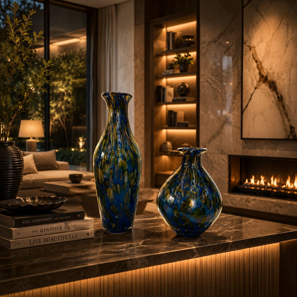 Luxury Multicolor Art Glass Decorative Vases