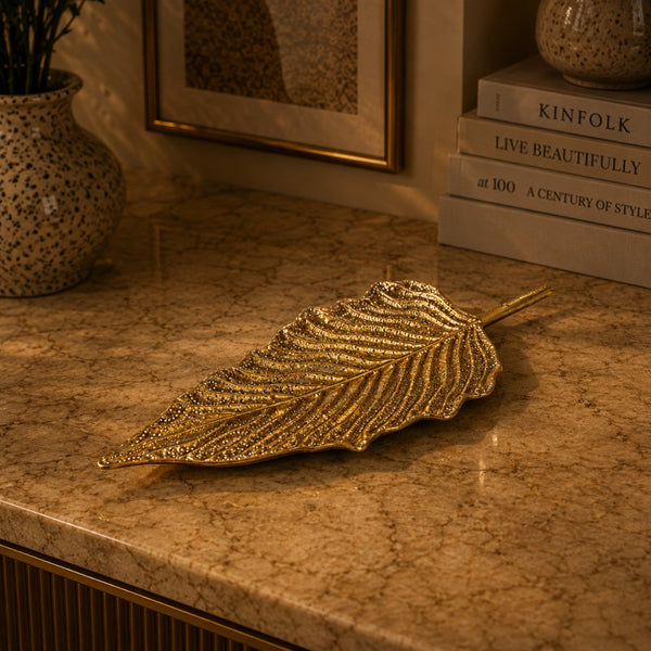 Gold Leaf Decorative Tray for Coffee Table