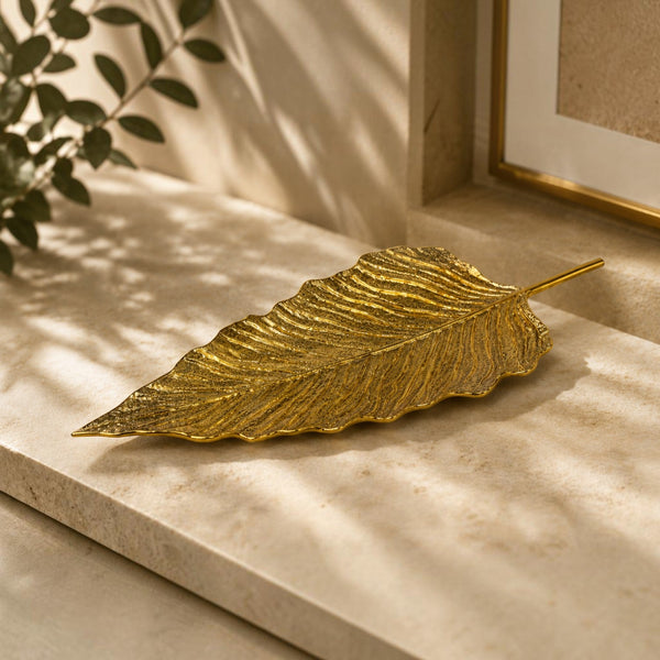 Gold Leaf Decorative Tray for Coffee Table