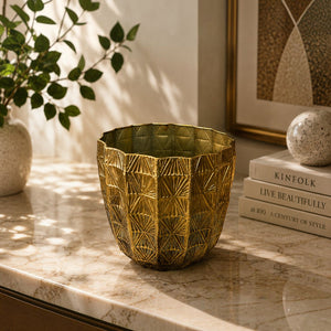 Vintage Textured Decorative Planter
