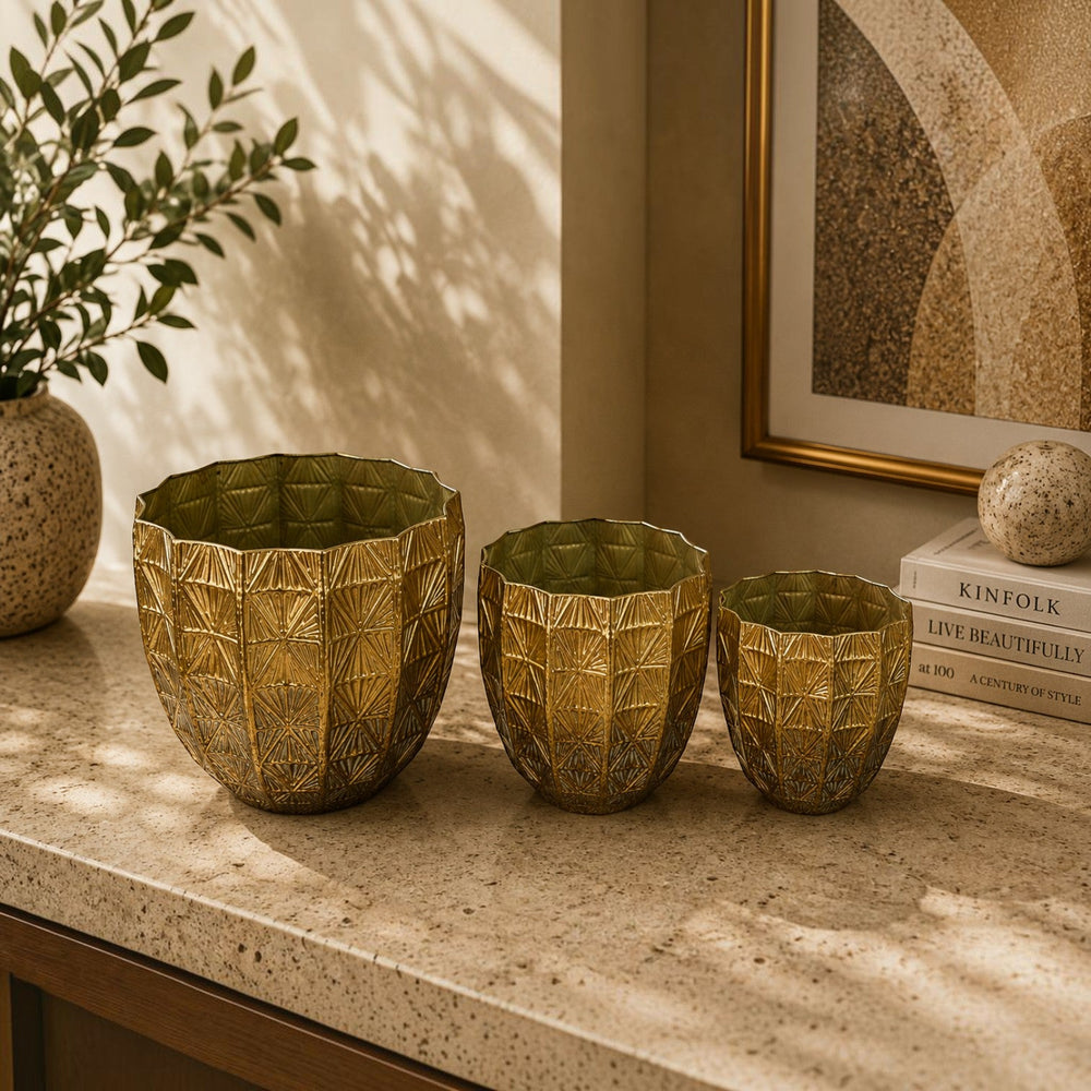Vintage Textured Decorative Planter