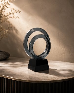 Circular Crystal Ring Sculpture