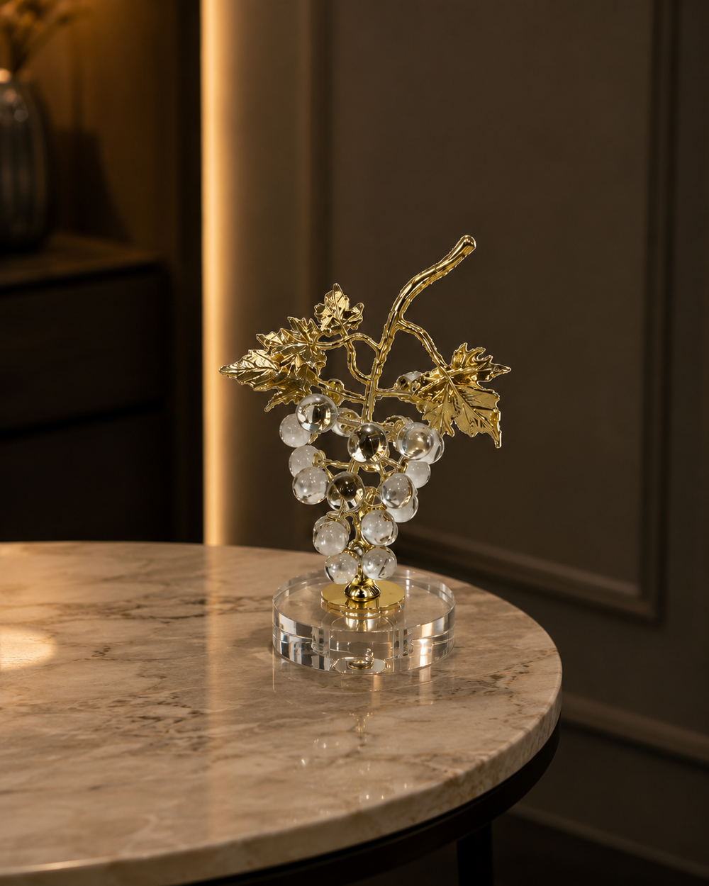 Sparkled Crystal Decorative Grapes