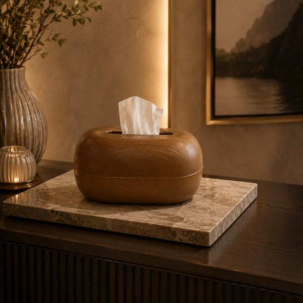 Realistic Wood Finish Tissue Box