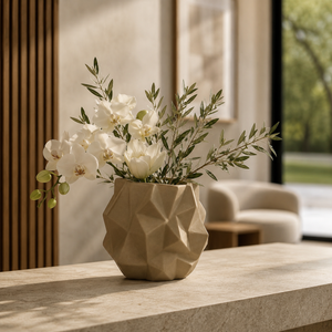 Modern Geometric Ceramic Table Vases Set
