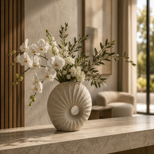 Modern Textured Donut Ceramic Vases