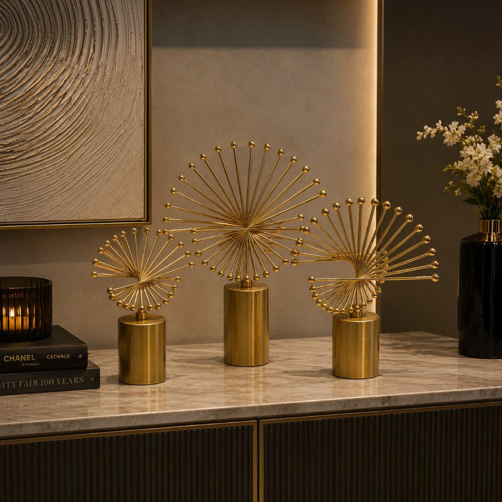 Modern Gold Metal Spiral Ornaments