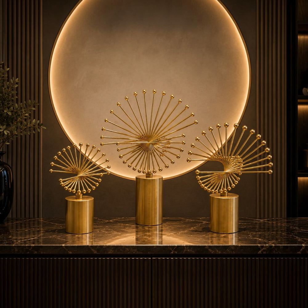 Modern Gold Metal Spiral Ornaments