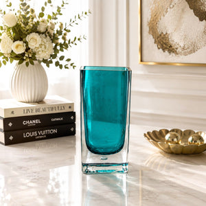 Blue Teal Decorative Glass Collection