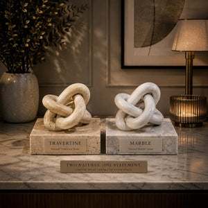 Luxury Marble & Travertine Knot Sculpture
