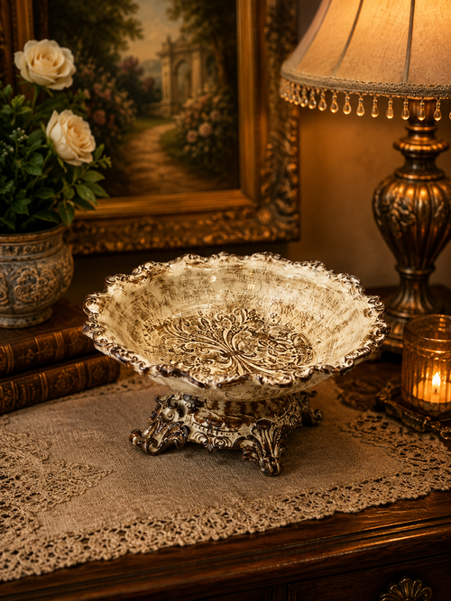 Luxury Antique Ivory Fiber Vases Collection