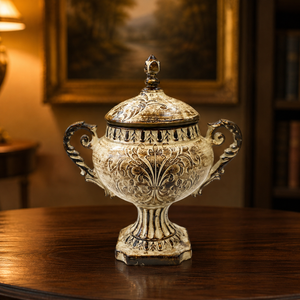 Luxury Antique Ivory Fiber Vases Collection