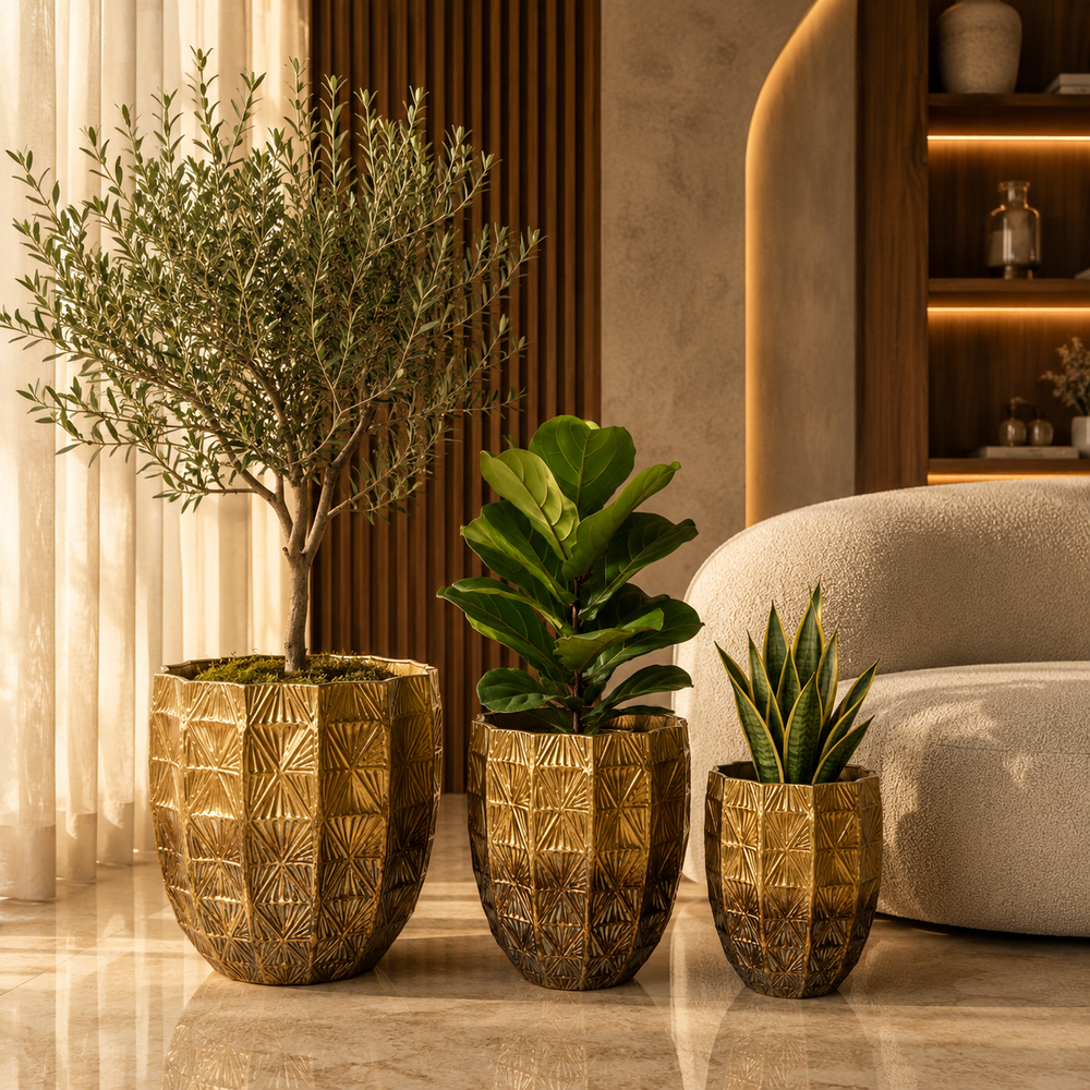 Vintage Textured Decorative Planter