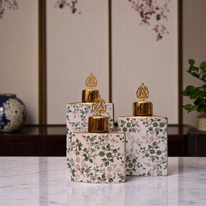 Luxe Leaf-textured Table Candy Jars