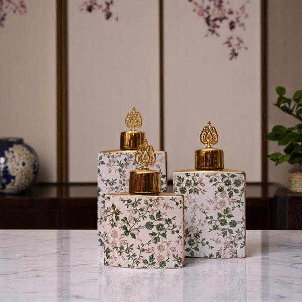 Luxe Leaf-textured Table Candy Jars