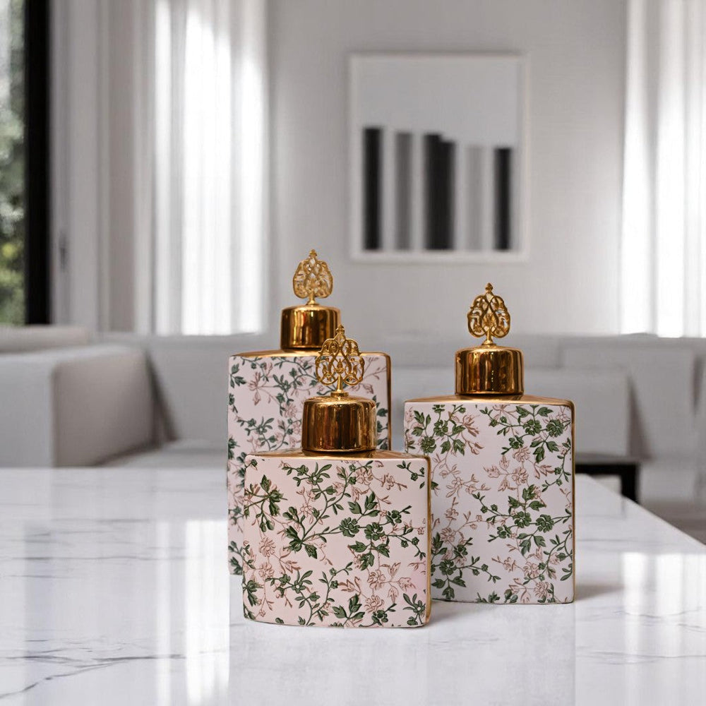Luxe Leaf-textured Table Candy Jars