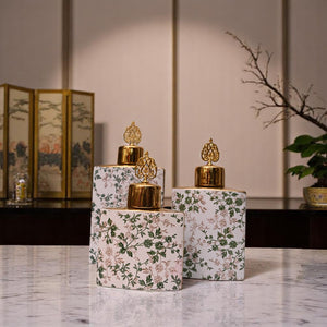 Luxe Leaf-textured Table Candy Jars