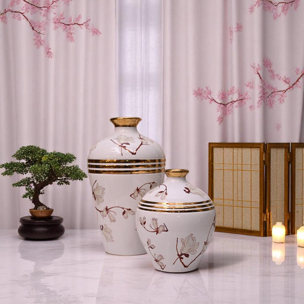 Aurora Blanc Ceramic Vase
