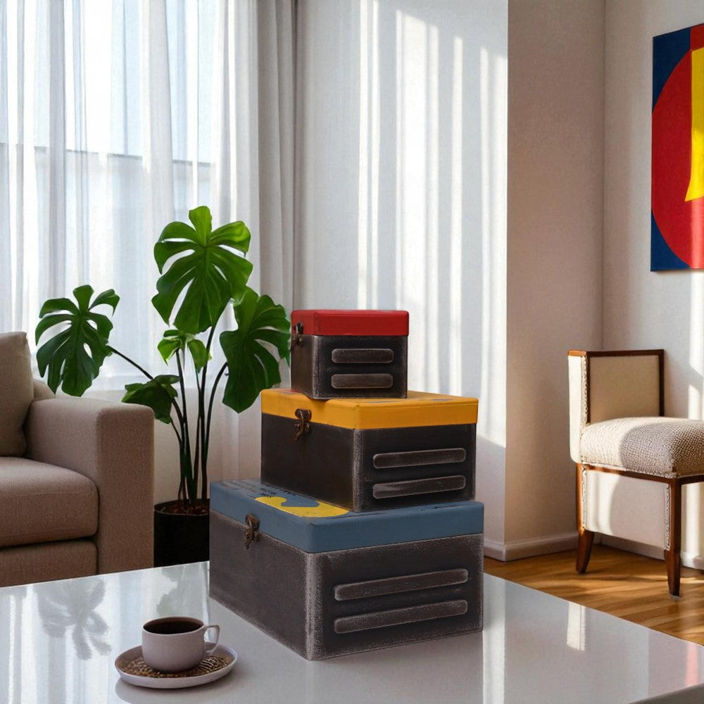 Vintage Stacked Storage Boxes