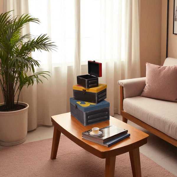 Vintage Stacked Storage Boxes