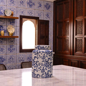 Coastal Blue Ceramic Candy Jar