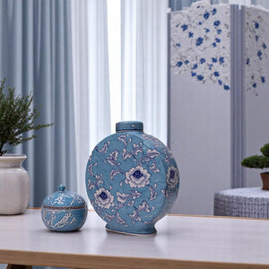 Blue Blossom Floral Candy Jars