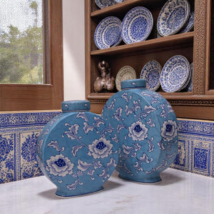 Blue Blossom Floral Candy Jars