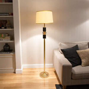 Obsidian – Matte Rose-Gold Floor Lamp