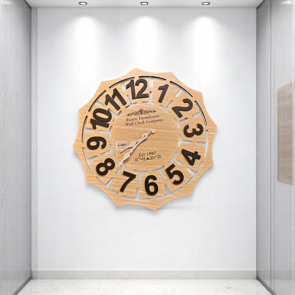 Timber Elegance Wooden Wall Clock