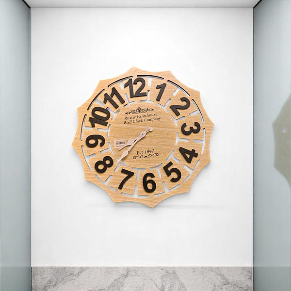 Timber Elegance Wooden Wall Clock