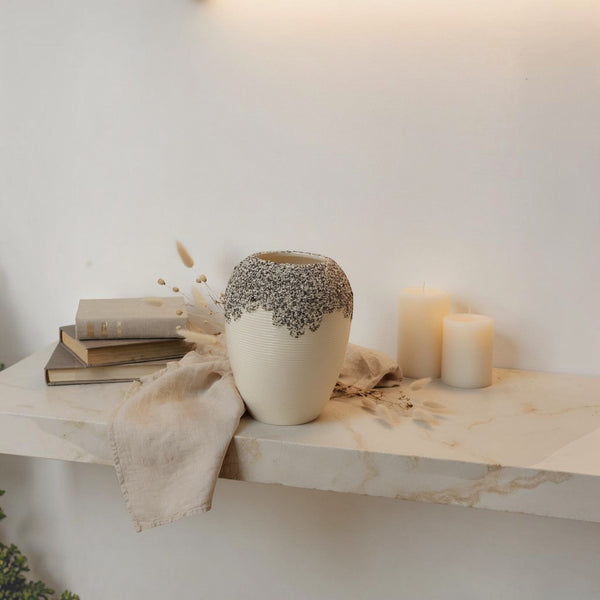 Nordic Textured Ceramic Vases Set (3 Pieces)