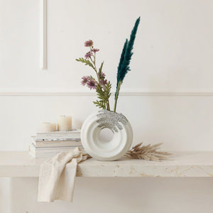 Modern Round Ceramic Donut Vases