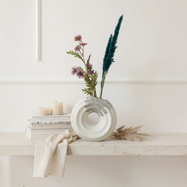 Modern Round Ceramic Donut Vases
