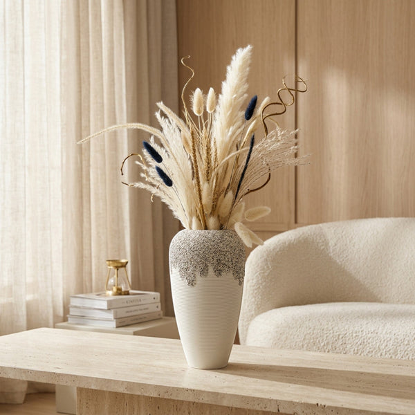 Nordic Textured Ceramic Vases Set (3 Pieces)