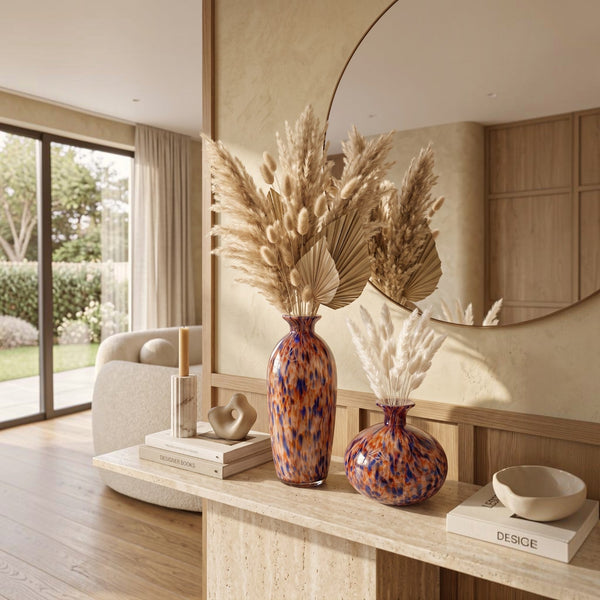 Luxury Multicolor Art Glass Decorative Vases