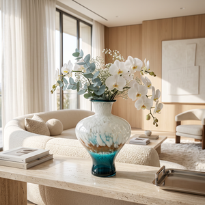 Aqua Artistic Glass Decorative Vases
