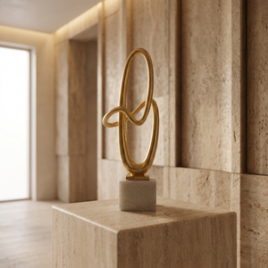 Modern Gold Abstract Decorative Sculpture