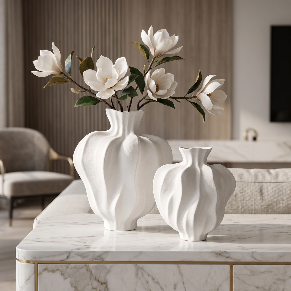 Modern Sculptural Ceramic Table Vases