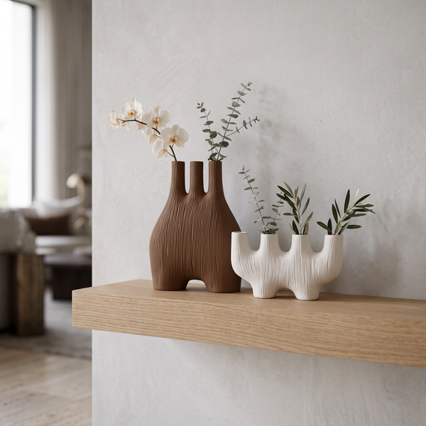 Modern Multi-Neck Sculptural Ceramic Table Vases
