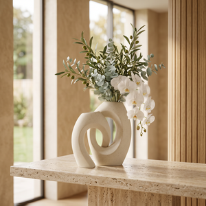 Luxury Abstract Interlocking Ceramic Vase