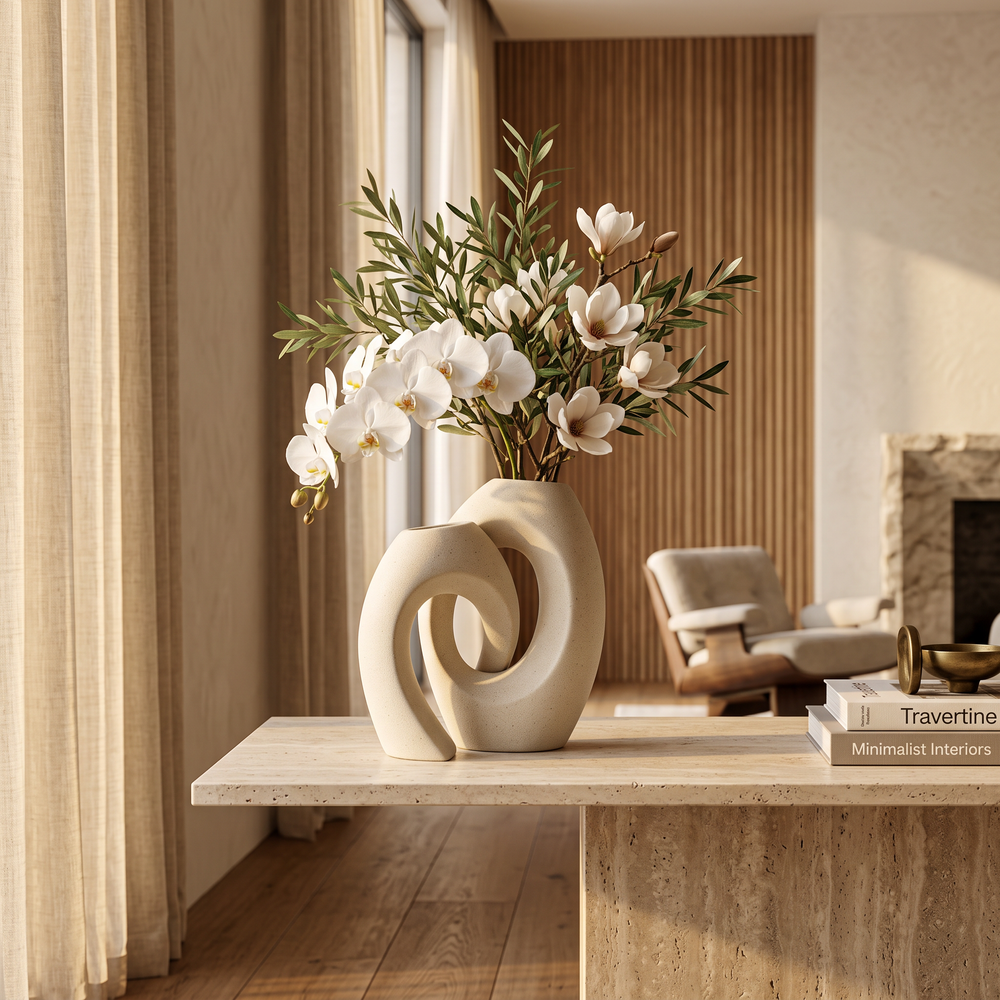 Luxury Abstract Interlocking Ceramic Vase